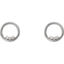 Load image into Gallery viewer, Mini-circle Diamond Earrings
