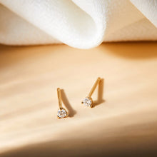 Load image into Gallery viewer, UNA | Single Diamond Mini Stud Earring Studs AURELIE GI 
