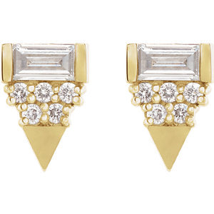 Geo-Triangle Diamond Earrings