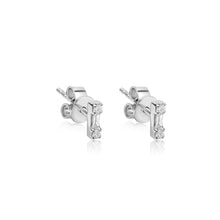 Load image into Gallery viewer, The Drop 6 | Yellow Gold Diamond Bar Studs
