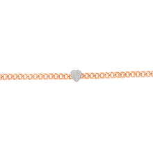 Load image into Gallery viewer, Rose Gold Chain Heart Bracelet
