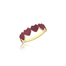 Load image into Gallery viewer, Ruby Heart Eternity Band
