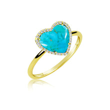 Load image into Gallery viewer, Turquoise Heart Ring

