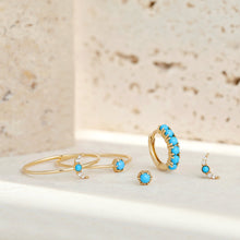 Load image into Gallery viewer, AMINA | Turquoise Solitaire Single Stud Studs AURELIE GI 
