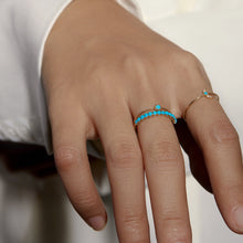 Load image into Gallery viewer, MARIA | Turquoise Stacking Ring Rings AURELIE GI 
