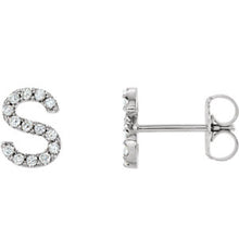 Load image into Gallery viewer, Diamond Initial Earring
