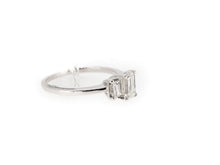 Load image into Gallery viewer, Emerald cut 3 stone engagement ring
