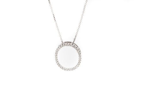 oval diamond necklace