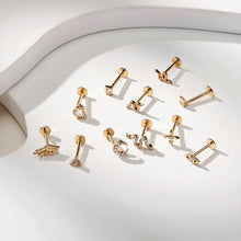 Load image into Gallery viewer, ARABELLA | White Sapphire Heart Single Piercing Earring Studs AURELIE GI 

