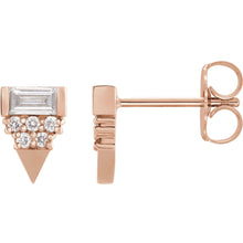 Load image into Gallery viewer, Geo-Triangle Diamond Earrings
