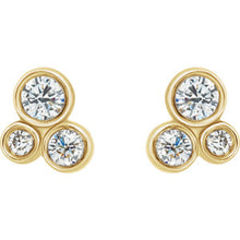 Load image into Gallery viewer, Tri-Round Diamond Earrings
