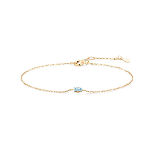 AZURE | Aquamarine Baguette Bracelet Bracelets AURELIE GI 