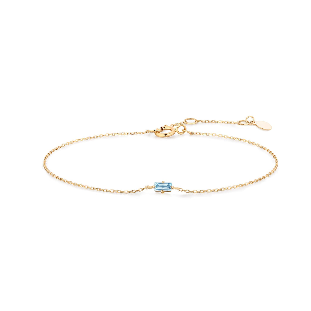 AZURE | Aquamarine Baguette Bracelet Bracelets AURELIE GI 