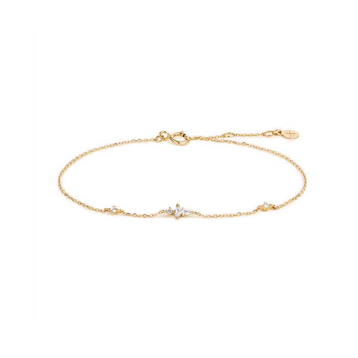 CAMI | Pear and Round White Sapphire Bracelet