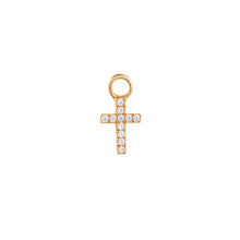Load image into Gallery viewer, ESTHER | Diamond Cross Earring Charm Earring Charms AURELIE GI 
