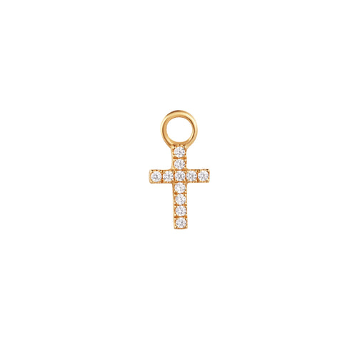 ESTHER | Diamond Cross Earring Charm Earring Charms AURELIE GI 