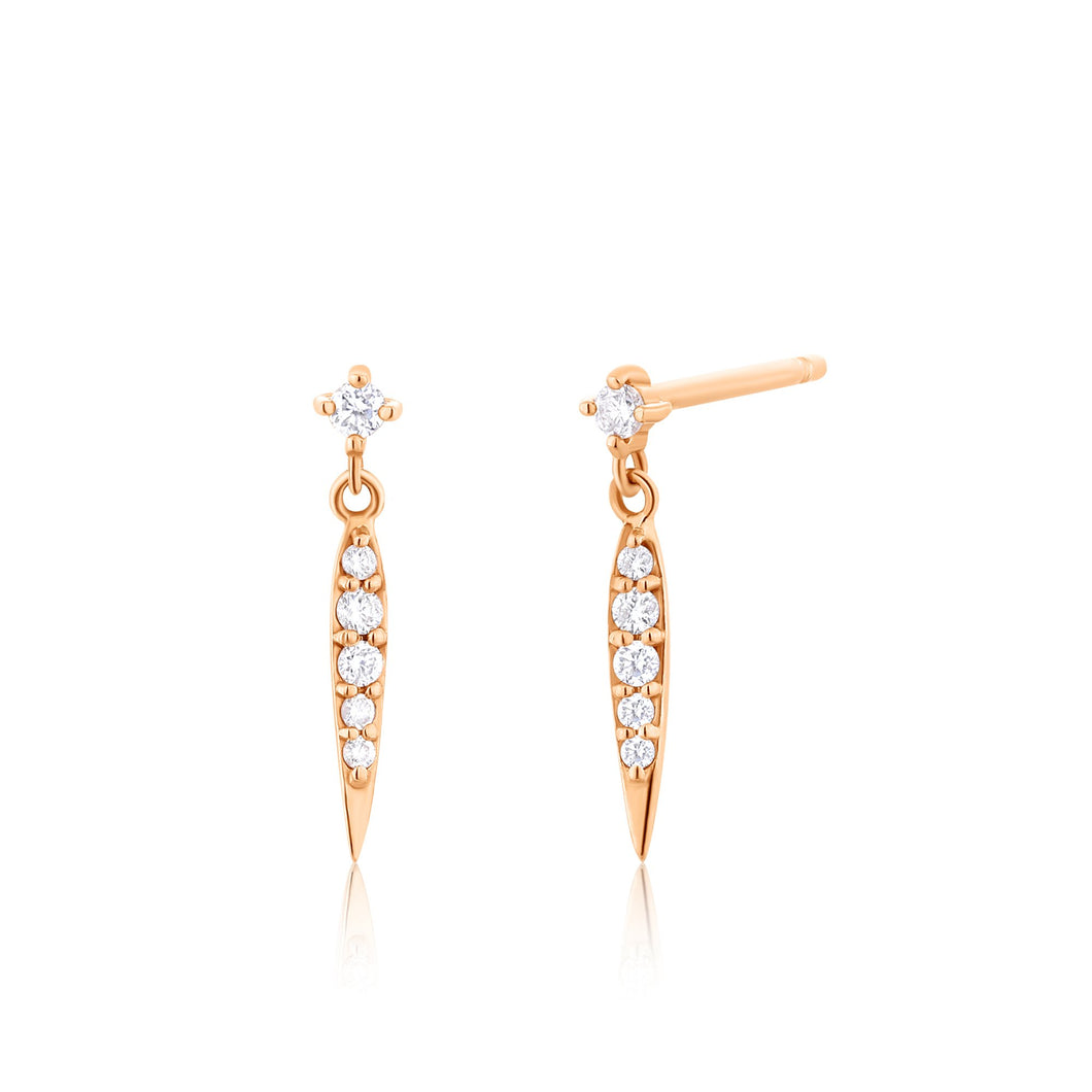 FLORENCE | Diamond Dagger Earrings