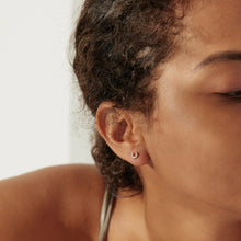 Load image into Gallery viewer, SELENE | Diamond Crescent Moon Single Piercing Earring Piercing AURELIE GI 
