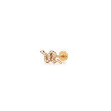 Load image into Gallery viewer, NEFERTITI | Diamond Snake Single Piercing Earring Piercing AURELIE GI 
