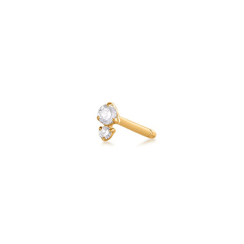 AVERY | Double Diamond Single Stud Studs AURELIE GI Yellow 