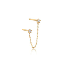 Load image into Gallery viewer, ESTELLE | Double Diamond Chain Drop Earring
