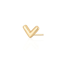 Load image into Gallery viewer, VICTORIA | Gold Wishbone Stud Single Earring
