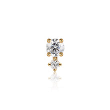 Load image into Gallery viewer, APRIL | Diamond Single Piercing Earring Earrings AURELIE GI Yellow Gold Single 
