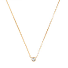 Load image into Gallery viewer, NOLA | Diamond Bezel Necklace with Dual Chain Necklaces AURELIE GI Yellow Gold 
