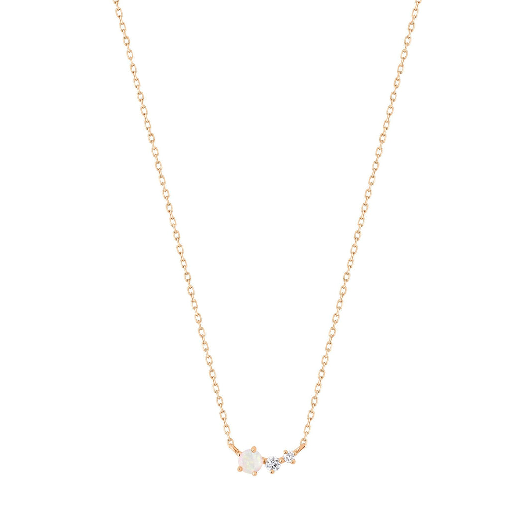 ZARA | Opal and Diamond Necklace Necklaces AURELIE GI 