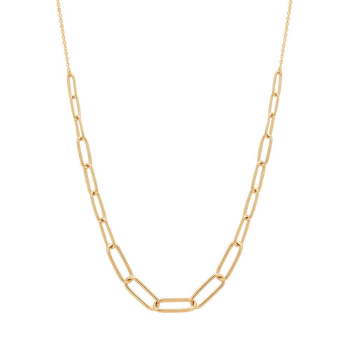 THEODORA | Graduated Paper Clip Necklace Necklaces AURELIE GI 