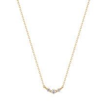 Load image into Gallery viewer, INEZ | Triple Diamond Necklace Necklaces AURELIE GI Yellow 
