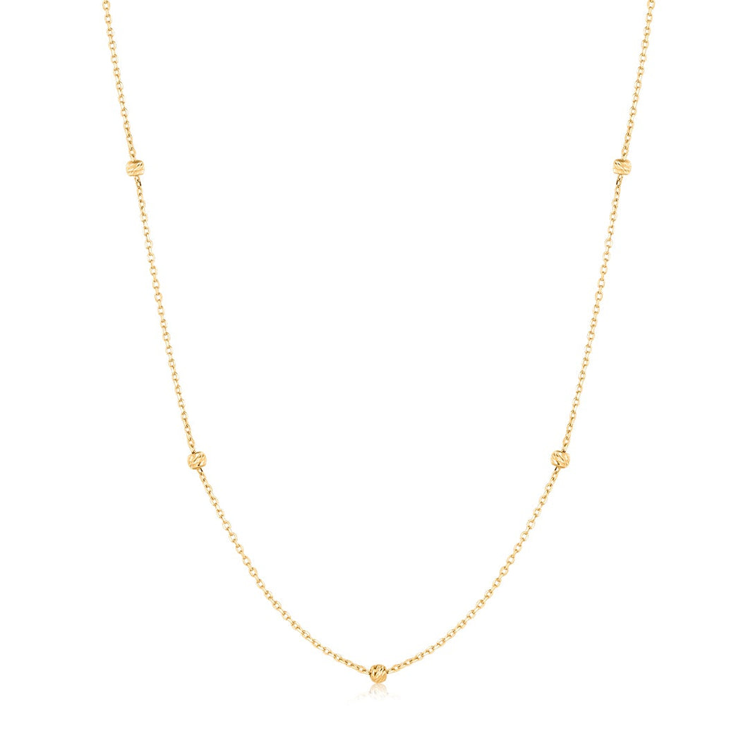 SKYE | Diamond Cut Bead Necklace Necklaces AURELIE GI Yellow 