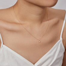 Load image into Gallery viewer, MARILYN | Rose Cut White Sapphire Solitaire Necklace Necklaces AURELIE GI 
