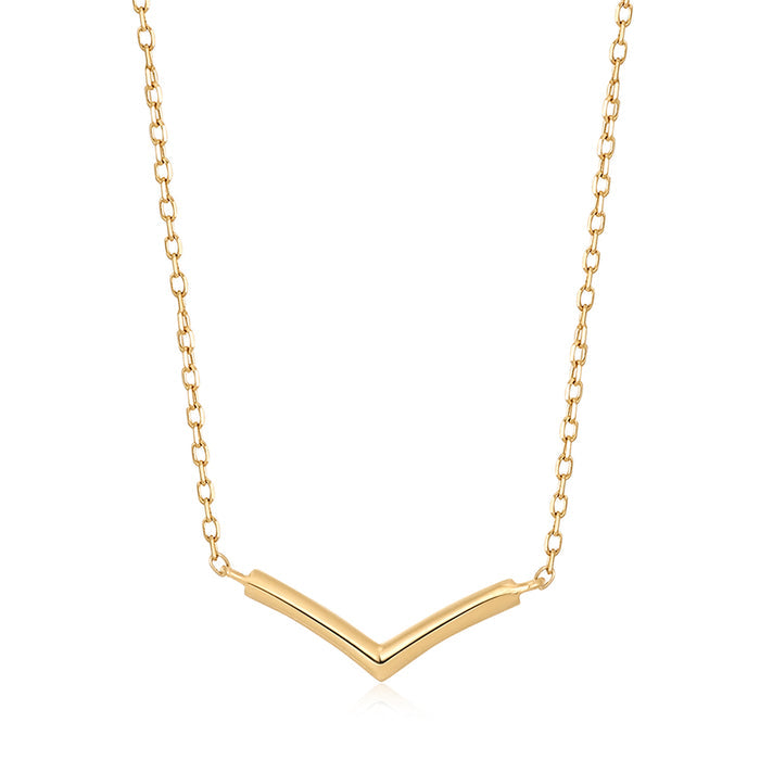 LAUREL | Gold Wishbone Necklace