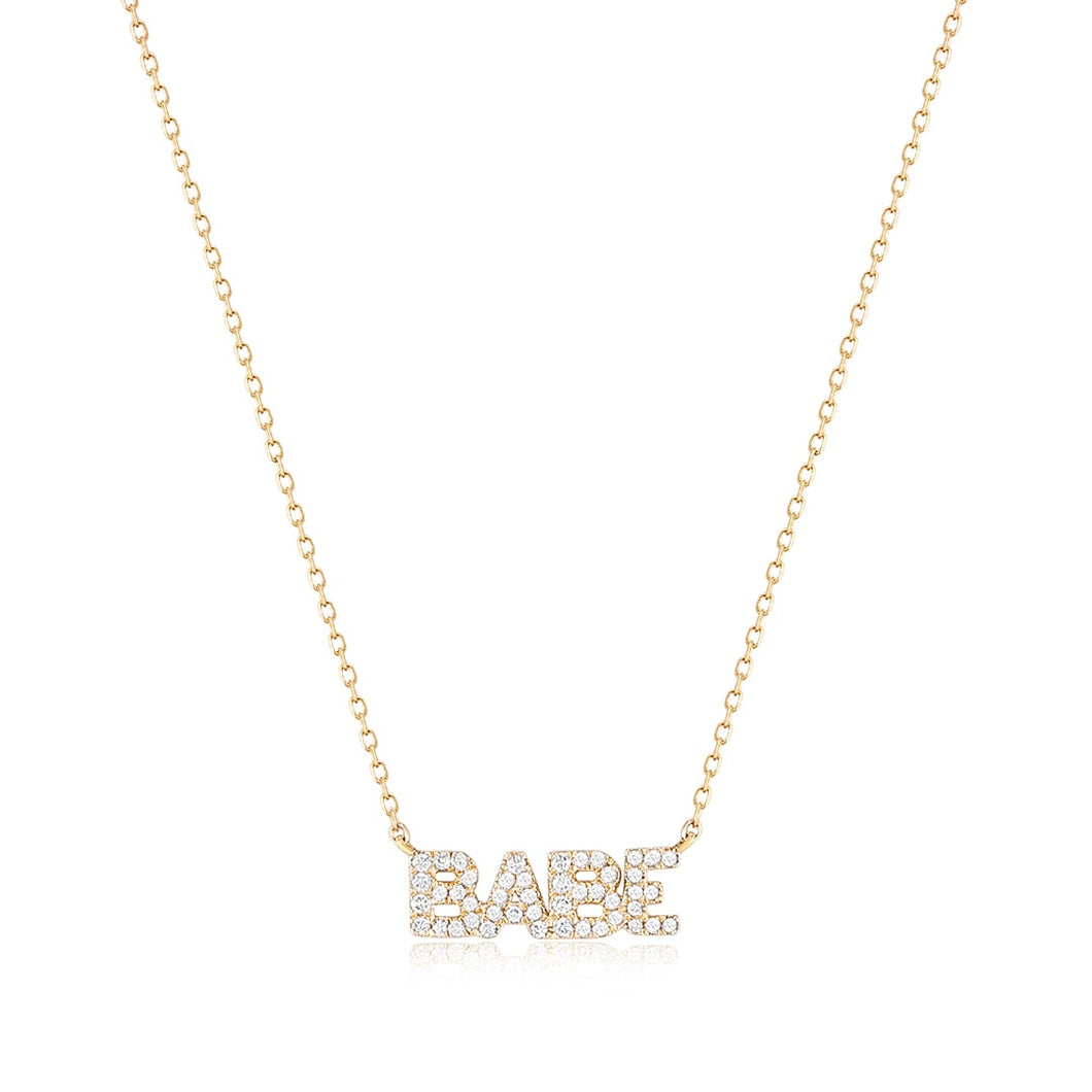 Babe| Diamond Necklace Necklaces AURELIE GI Yellow 