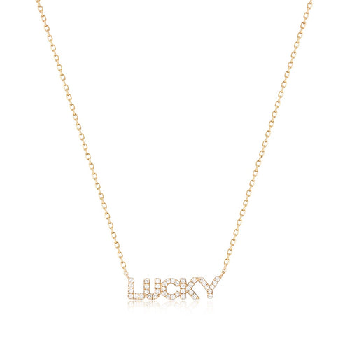 Lucky | Diamond Necklace Necklaces AURELIE GI Yellow 