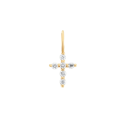 GRACE | Diamond Cross Charm Necklace Charms AURELIE GI 