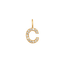Load image into Gallery viewer, C | Diamond Initial Charm Necklace Charms AURELIE GI 
