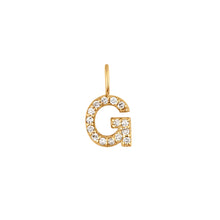 Load image into Gallery viewer, G | Diamond Initial Charm Necklace Charms AURELIE GI 
