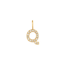 Load image into Gallery viewer, Q | Diamond Initial Charm Necklace Charms AURELIE GI 
