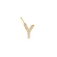 Load image into Gallery viewer, Y | Diamond Initial Charm Necklace Charms AURELIE GI 
