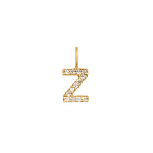 Load image into Gallery viewer, Z | Diamond Initial Charm Necklace Charms AURELIE GI 

