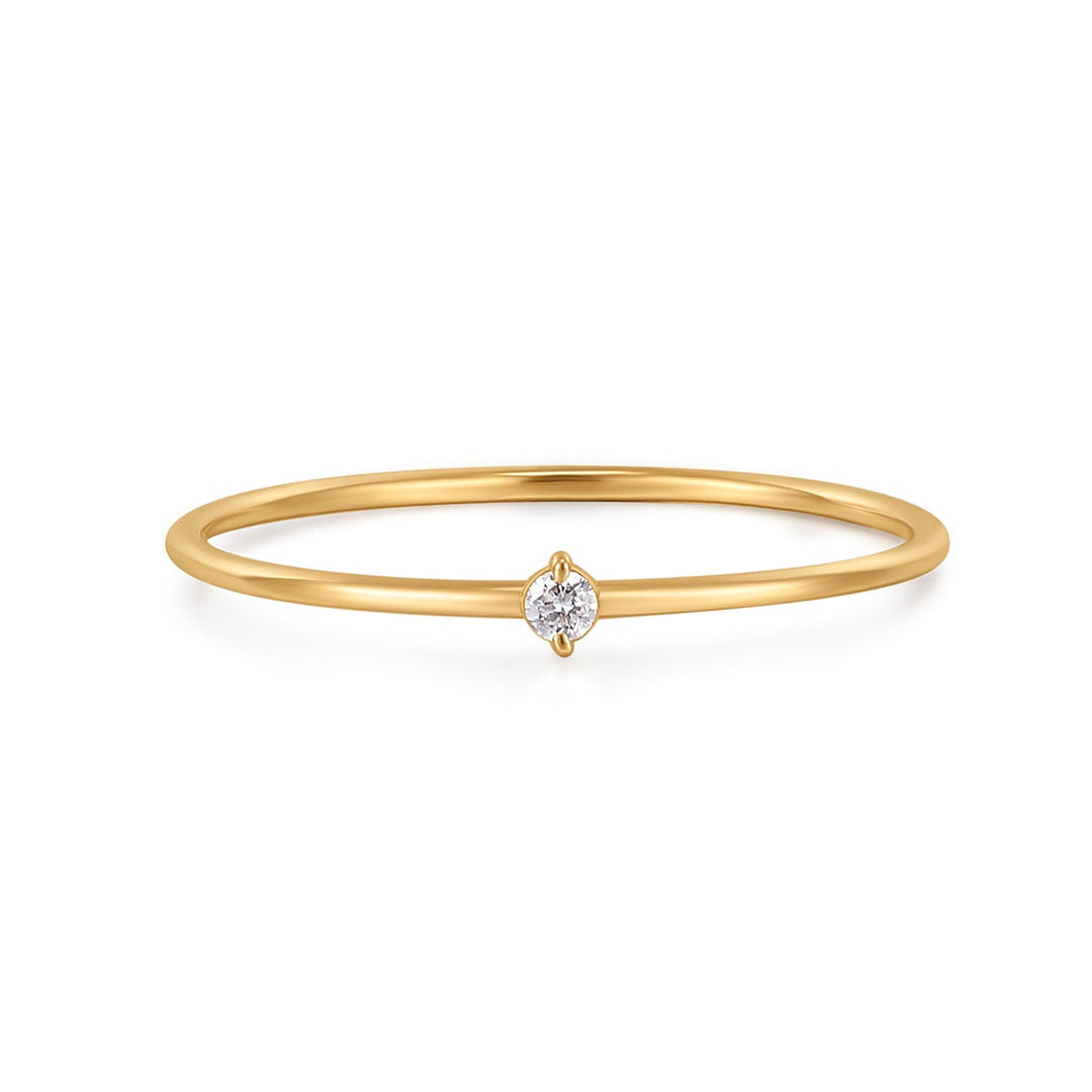 RIYA | Diamond Solitaire Ring Rings AURELIE GI #5 Yellow 