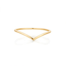 Load image into Gallery viewer, VEE | Gold Wishbone Ring
