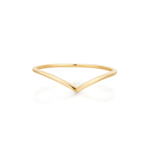 VEE | Gold Wishbone Ring