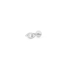 Load image into Gallery viewer, CHARLOTTE | Diamond Evil Eye Single Piercing Earring Piercing AURELIE GI White Gold 
