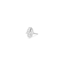 Load image into Gallery viewer, MIRIAM | Diamond Hamsa Single Stud Earring Earring Charms AURELIE GI White Gold 

