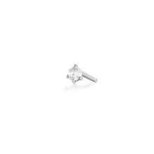 Load image into Gallery viewer, ROSALYN | Rose Cut White Sapphire Solitaire Stud Earring Earrings AURELIE GI White Gold Single 
