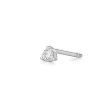 Load image into Gallery viewer, UNA | Single Diamond Mini Stud Earring Studs AURELIE GI White Gold Single 
