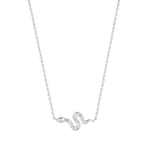 Load image into Gallery viewer, NEFERTITI | Diamond Snake Necklace Necklaces AURELIE GI White Gold 
